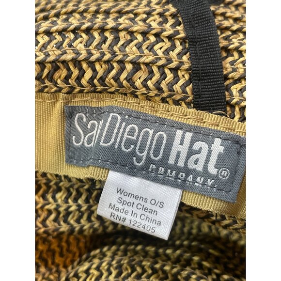 San Diego Hat Company Straw Sun Hat 20.5 inside diameter - Picture 3 of 4